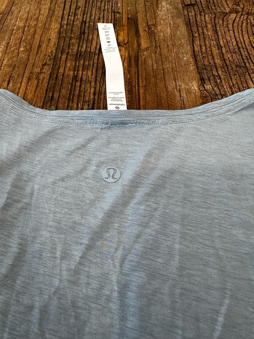 lululemon athletica Light Blue V-Neck Short Sleeve Tee - Picture 7 of 7